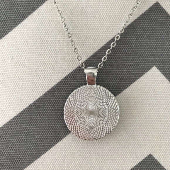 Silver Star Cluster Galaxy Space Necklace - Picture 2 of 7